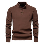 Men’s High-Neck Zip Cardigan Sweater – Solid Color Knit Pullover, Business Casual Warm Winter Jacket for Men | SW833