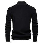 Men’s High-Neck Zip Cardigan Sweater – Solid Color Knit Pullover, Business Casual Warm Winter Jacket for Men | SW833