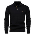 Men’s High-Neck Zip Cardigan Sweater – Solid Color Knit Pullover, Business Casual Warm Winter Jacket for Men | SW833