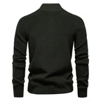 Men’s High-Neck Zip Cardigan Sweater – Solid Color Knit Pullover, Business Casual Warm Winter Jacket for Men | SW833