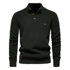 Men’s High-Neck Zip Cardigan Sweater – Solid Color Knit Pullover, Business Casual Warm Winter Jacket for Men | SW833