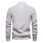 Men’s High-Neck Zip Cardigan Sweater – Solid Color Knit Pullover, Business Casual Warm Winter Jacket for Men | SW833