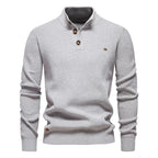 Men’s High-Neck Zip Cardigan Sweater – Solid Color Knit Pullover, Business Casual Warm Winter Jacket for Men | SW833