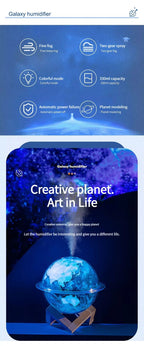 Planet Glow Humidifier Set – Earth & Jupiter Essential Oil Diffusers with LED Mood Light | SX-E335