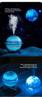 Planet Glow Humidifier Set – Earth & Jupiter Essential Oil Diffusers with LED Mood Light | SX-E335