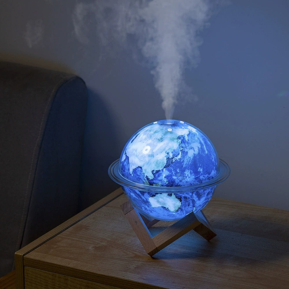 Planet Glow Humidifier Set – Earth & Jupiter Essential Oil Diffusers with LED Mood Light | SX-E335