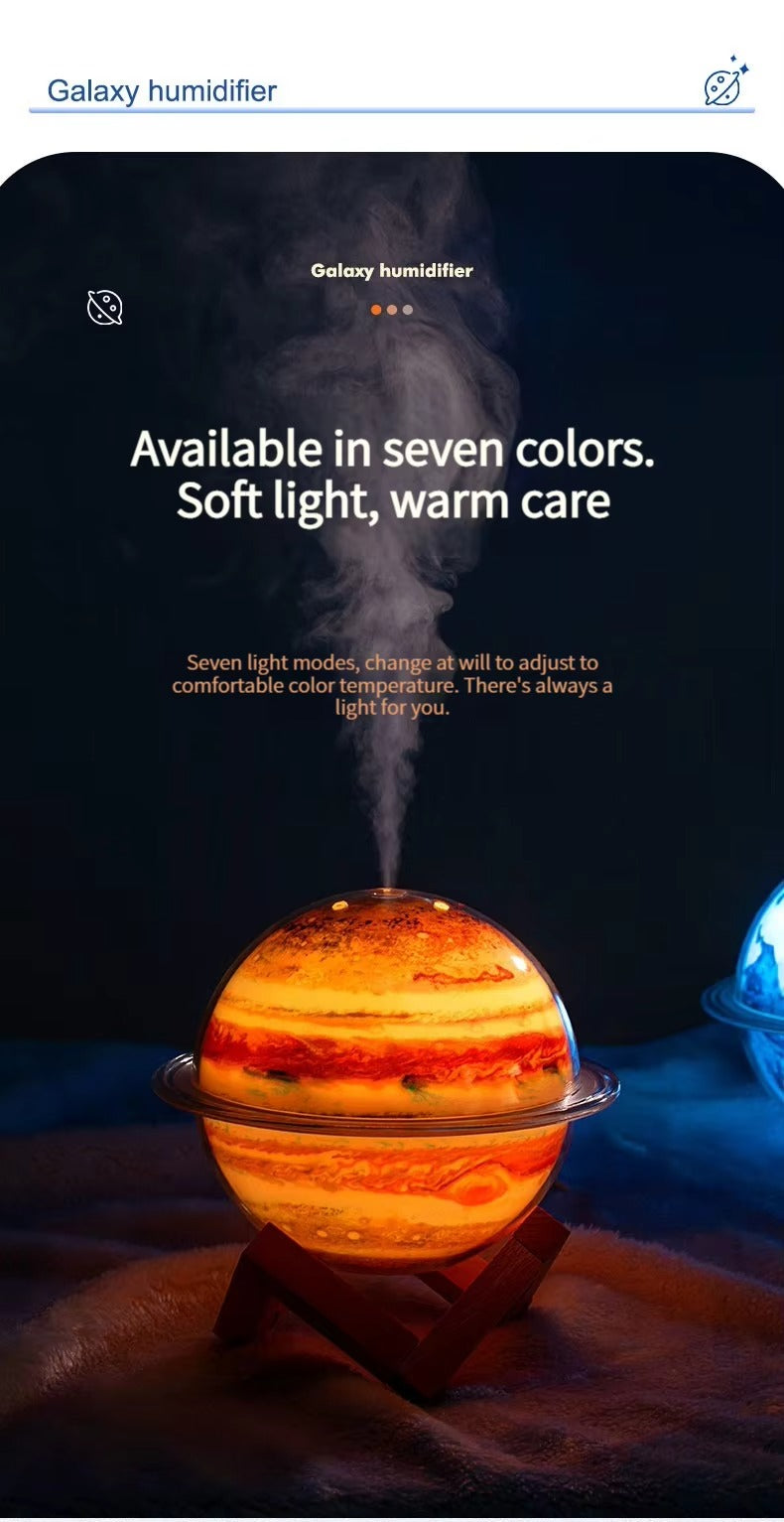 Planet Glow Humidifier Set – Earth & Jupiter Essential Oil Diffusers with LED Mood Light | SX-E335