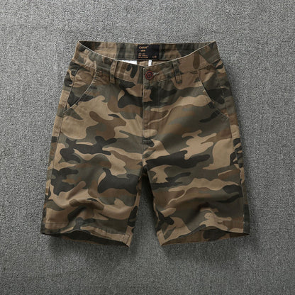 Men's Summer Camouflage American Casual Slim Fit Loose Cargo Shorts | 2301