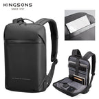 Kingsons Slim Business Backpack – Waterproof, Anti-Theft, Laptop Bag | 3210