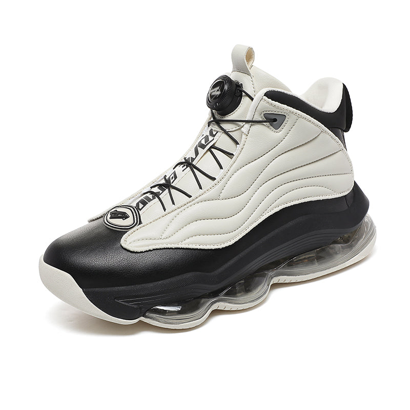 Men’s High-Top Basketball Shoes with Rotating Strap & Air Cushion – Street Sport Sneakers | A329