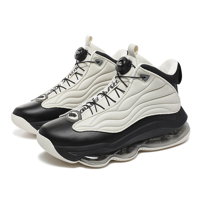 Men’s High-Top Basketball Shoes with Rotating Strap & Air Cushion – Street Sport Sneakers | A329