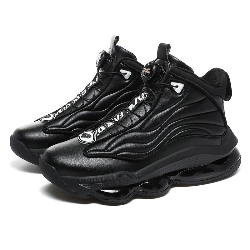 Men’s High-Top Basketball Shoes with Rotating Strap & Air Cushion – Street Sport Sneakers | A329