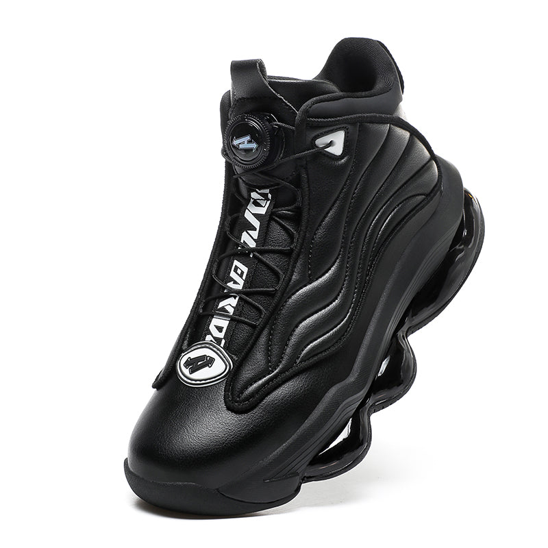 Men’s High-Top Basketball Shoes with Rotating Strap & Air Cushion – Street Sport Sneakers | A329