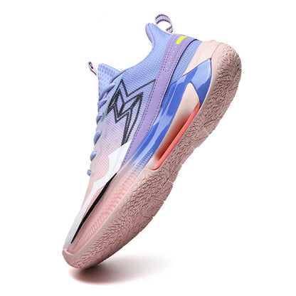 Men's Colorful Flying Woven Basketball Sneakers High Elastic Breathable Running Shoes | 6805