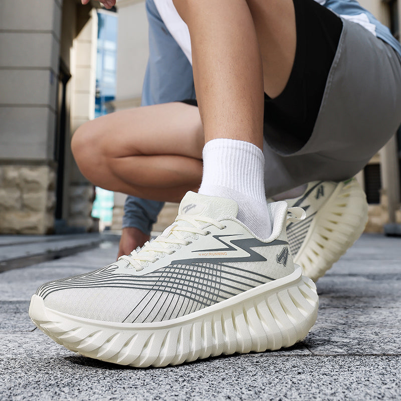 Unisex Breathable Running Sneakers – Lightweight Flyknit Trainers | A526