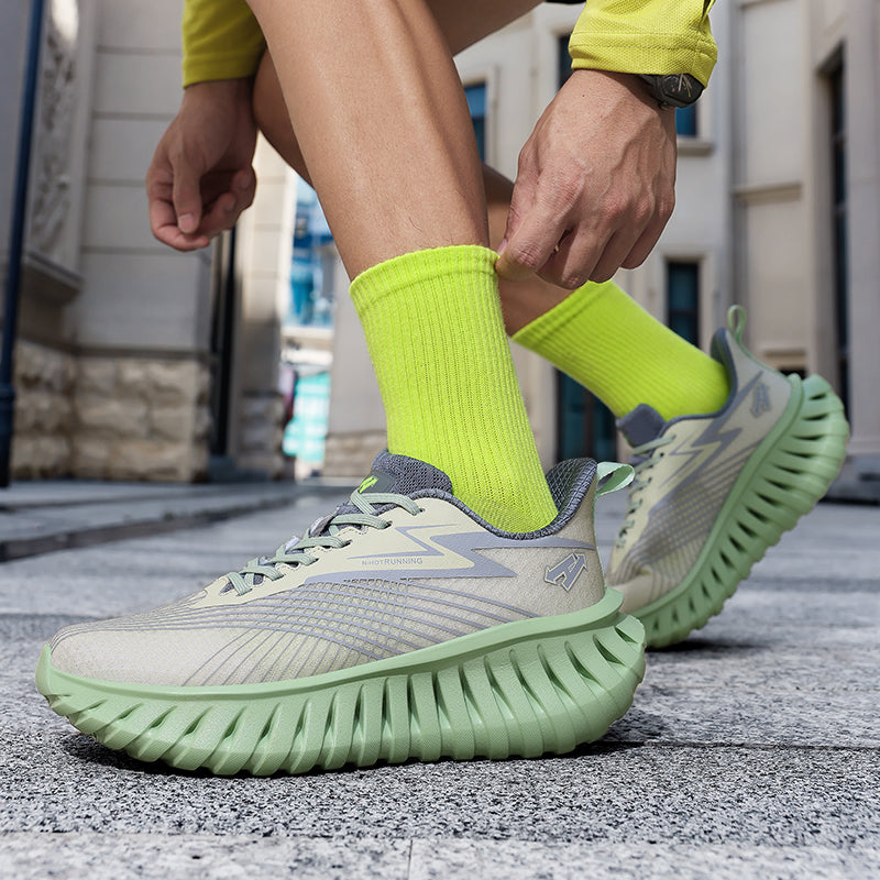 Unisex Breathable Running Sneakers – Lightweight Flyknit Trainers | A526