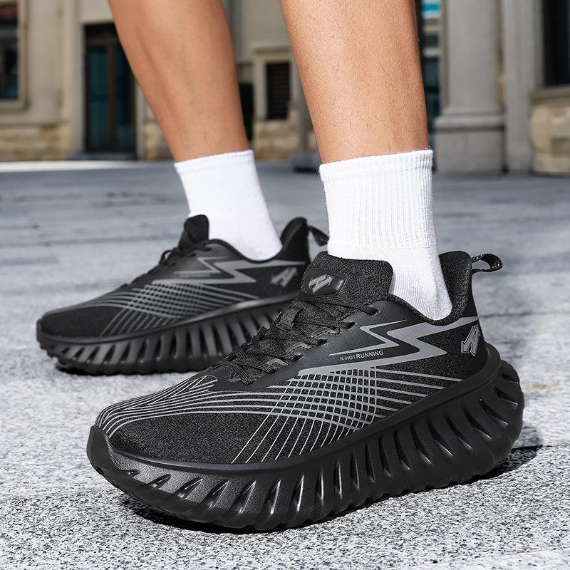 Unisex Breathable Running Sneakers – Lightweight Flyknit Trainers | A526