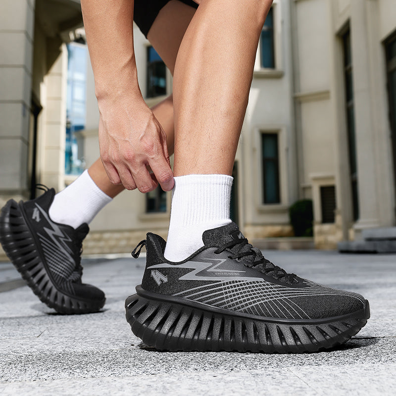 Unisex Breathable Running Sneakers – Lightweight Flyknit Trainers | A526