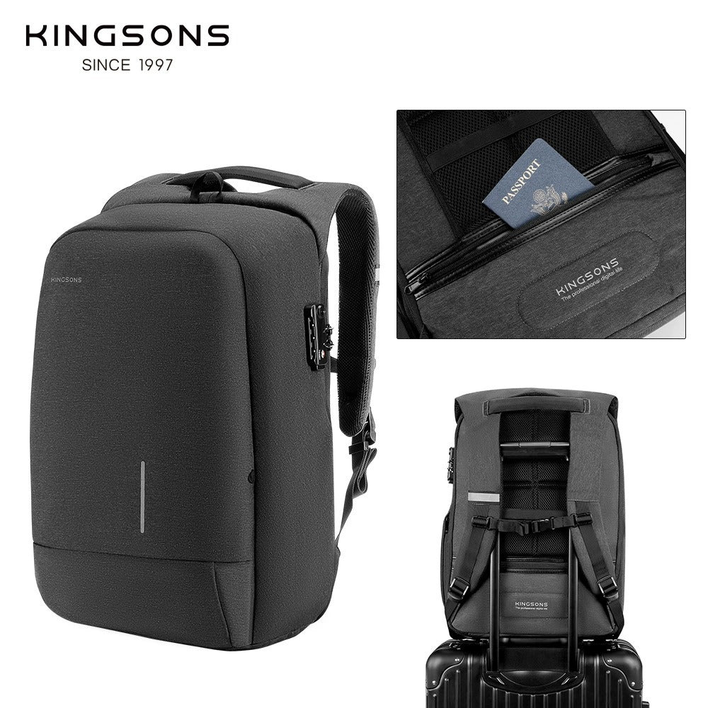 Kingsons KS3149W Anti-Theft Business Backpack – USB, TSA Lock, Waterproof | KS3149W