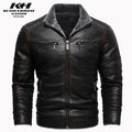 Europe & The United States Winter Leather Jacket Thickened Faux Fur Plush Warmth Retro Simulation Leather Texture Jacket | KH-209