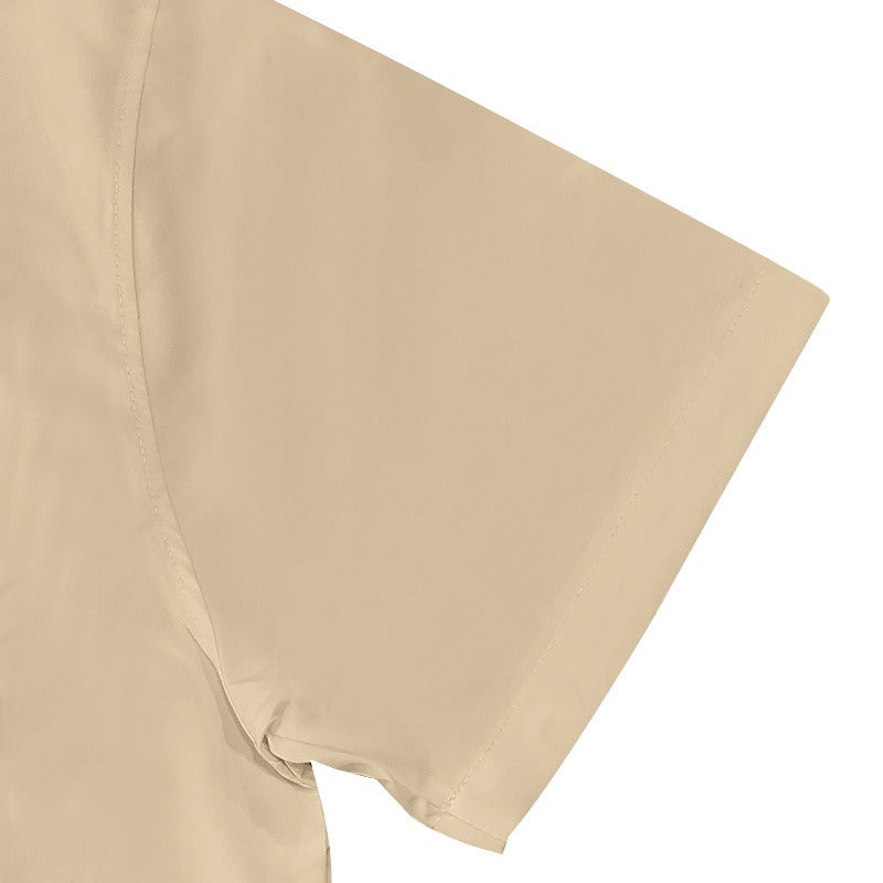 Men's Premium Barrel-Collar Beach Set - Summer Relaxed Fit Shirt & Shorts Combo | YH-23100