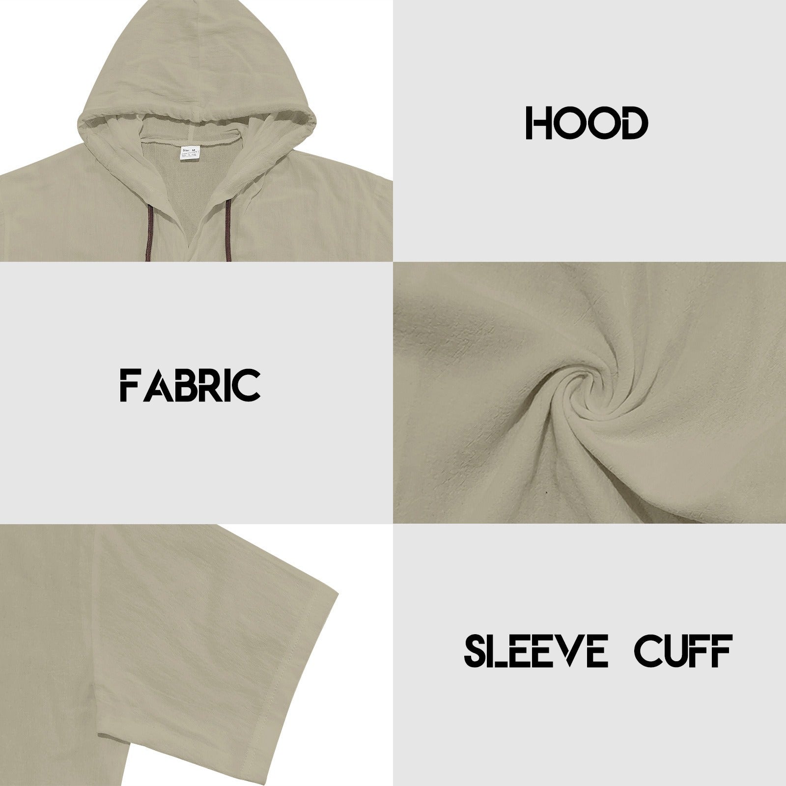 Men’s Linen Hooded Short Sleeve Shirt – Casual Loose Fit | YH-2454