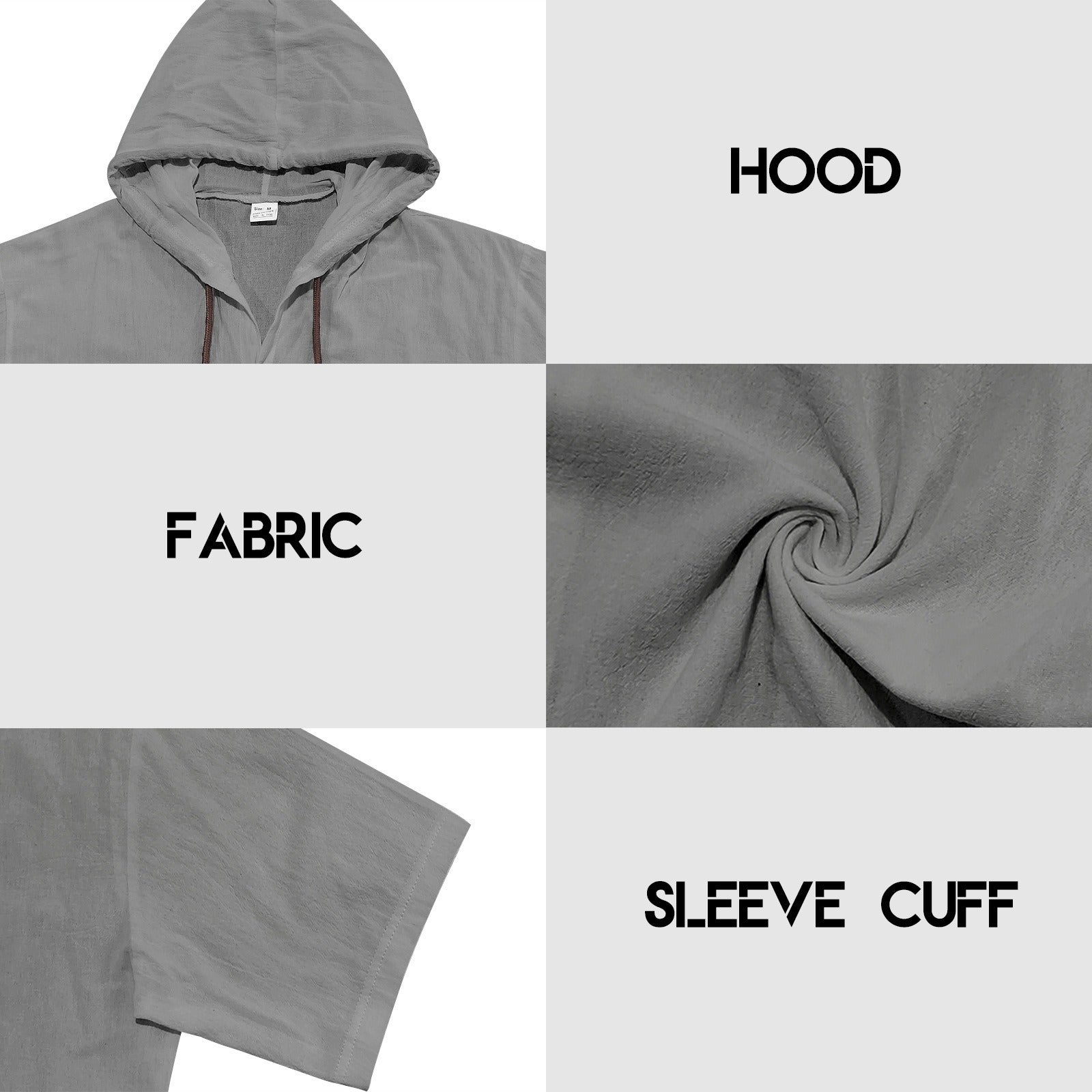 Men’s Linen Hooded Short Sleeve Shirt – Casual Loose Fit | YH-2454