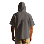Men’s Linen Hooded Short Sleeve Shirt – Casual Loose Fit | YH-2454