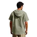 Men’s Linen Hooded Short Sleeve Shirt – Casual Loose Fit | YH-2454
