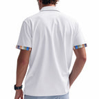 Men's Summer Slim-Fit Bohemian Contrast Sleeve Shirt - Light Luxury Casual Short Sleeve Top | YH-6