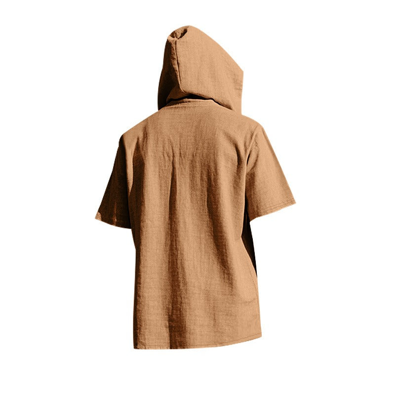 Men’s Casual Linen Hoodie Shirt – Lightweight, Casual & Coastal Cool | YH-CW15