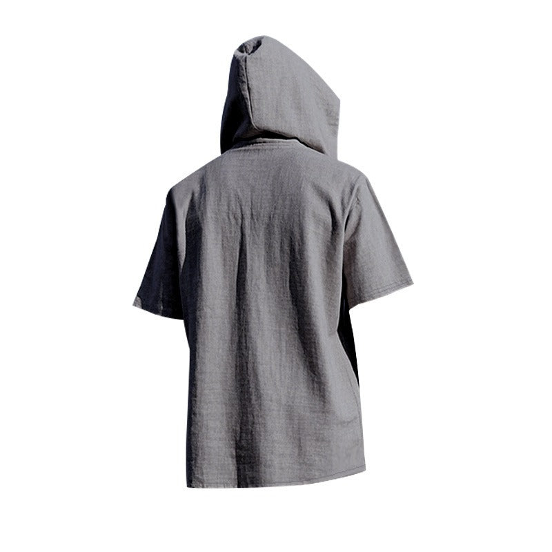 Men’s Casual Linen Hoodie Shirt – Lightweight, Casual & Coastal Cool | YH-CW15