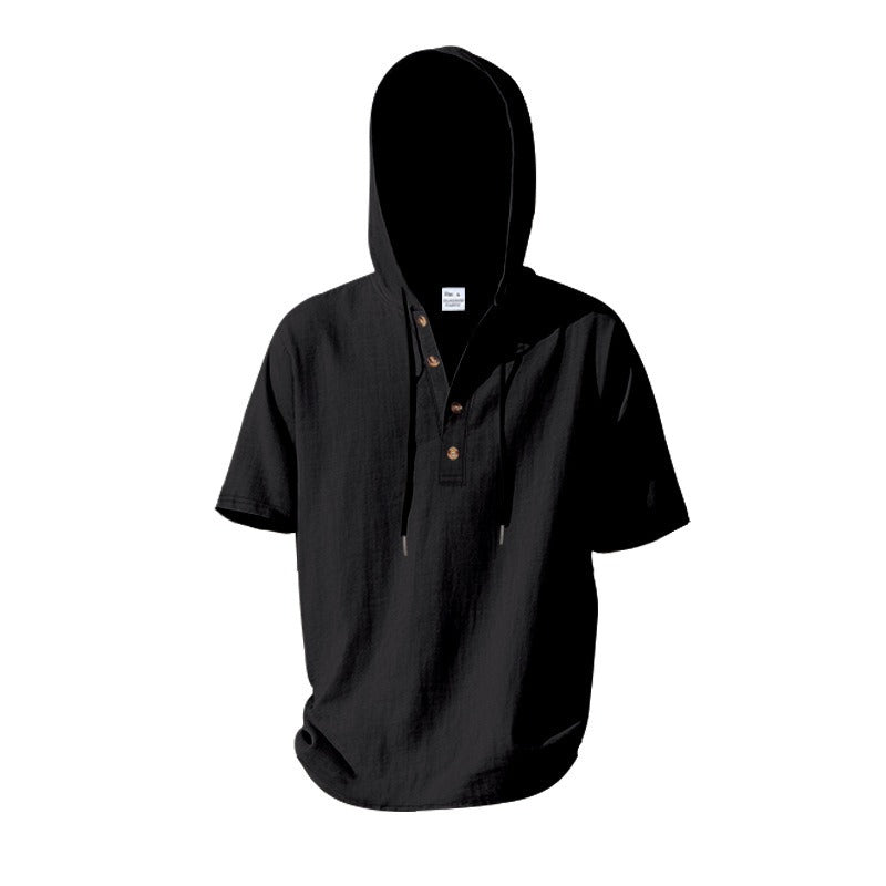 Men’s Casual Linen Hoodie Shirt – Lightweight, Casual & Coastal Cool | YH-CW15