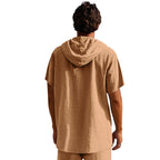 Men’s Casual Linen Hoodie Shirt – Lightweight, Casual & Coastal Cool | YH-CW15