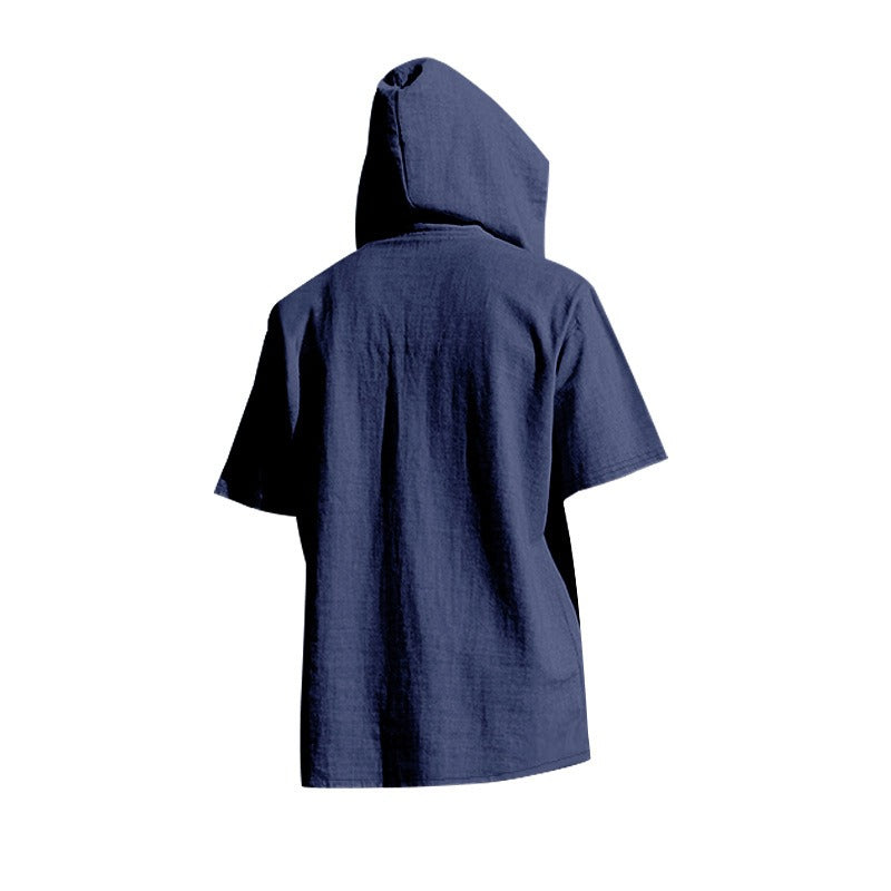 Men’s Casual Linen Hoodie Shirt – Lightweight, Casual & Coastal Cool | YH-CW15