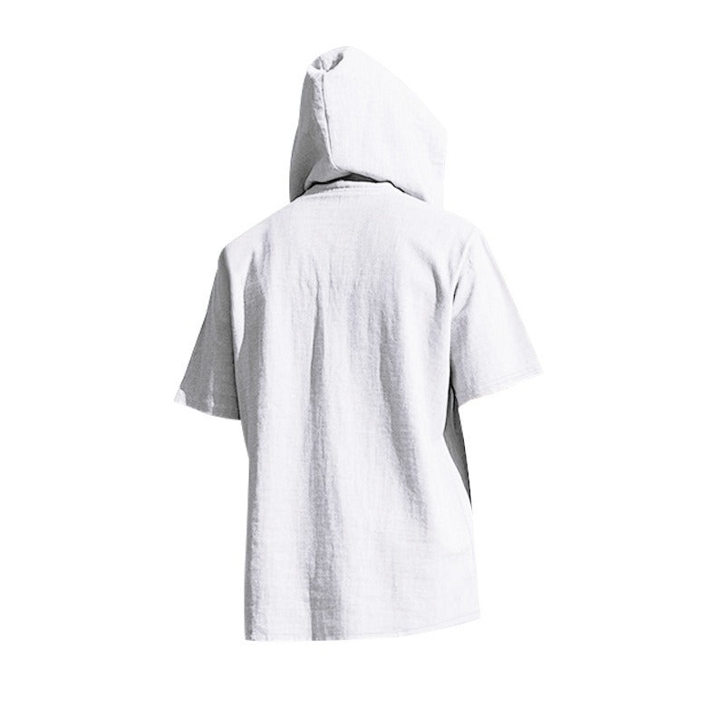 Men’s Casual Linen Hoodie Shirt – Lightweight, Casual & Coastal Cool | YH-CW15