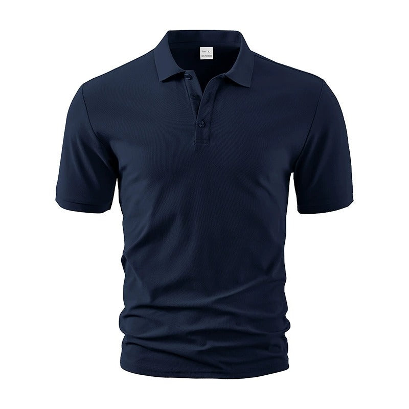 Men’s Summer Heavyweight Polo T-Shirt - Breathable Loose-Fit Casual Business Short Sleeve | YH-DS7