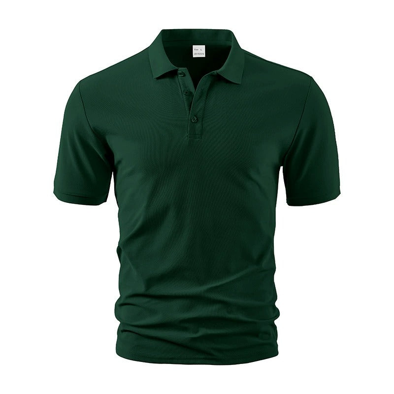 Men’s Summer Heavyweight Polo T-Shirt - Breathable Loose-Fit Casual Business Short Sleeve | YH-DS7