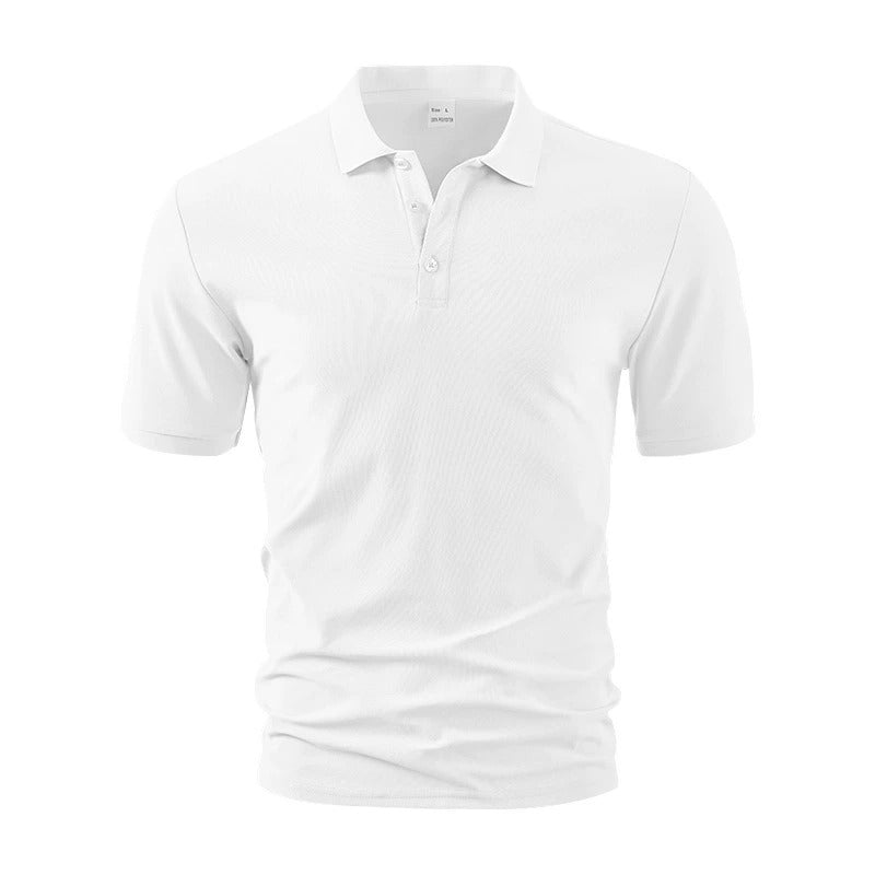 Men’s Summer Heavyweight Polo T-Shirt - Breathable Loose-Fit Casual Business Short Sleeve | YH-DS7