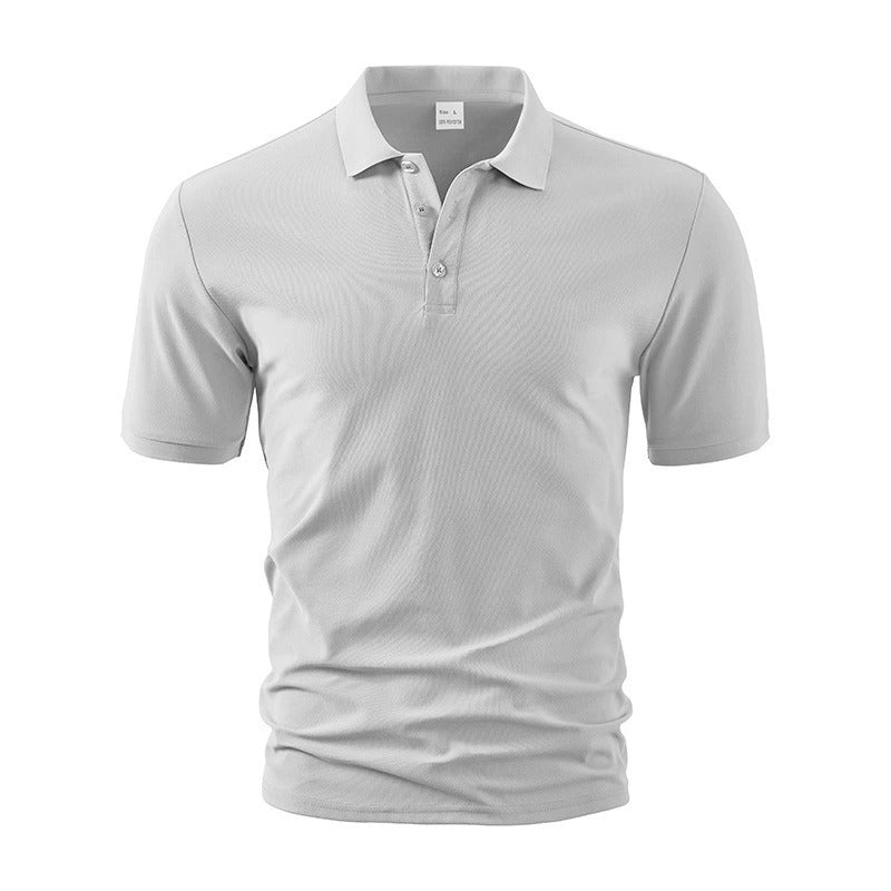 Men’s Summer Heavyweight Polo T-Shirt - Breathable Loose-Fit Casual Business Short Sleeve | YH-DS7