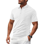 Men’s Summer Heavyweight Polo T-Shirt - Breathable Loose-Fit Casual Business Short Sleeve | YH-DS7