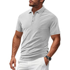 Men’s Summer Heavyweight Polo T-Shirt - Breathable Loose-Fit Casual Business Short Sleeve | YH-DS7