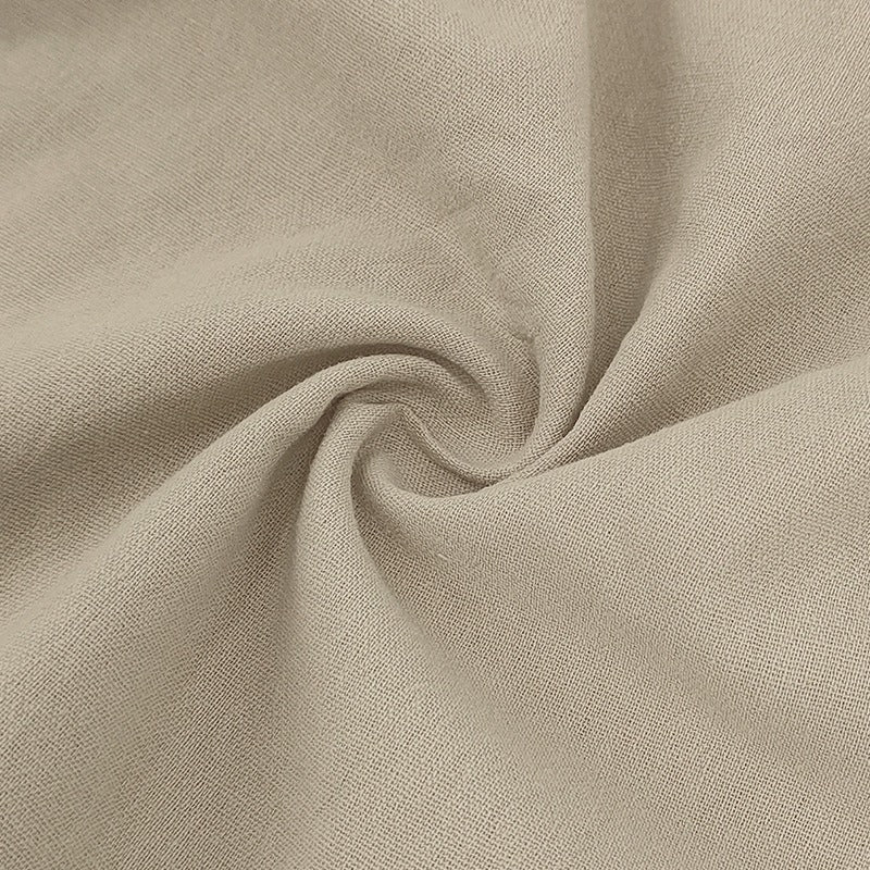 Men’s British Gentleman Style Loose-Fit Linen Polo Shirt Summer Short Sleeve | YHBKCS-20