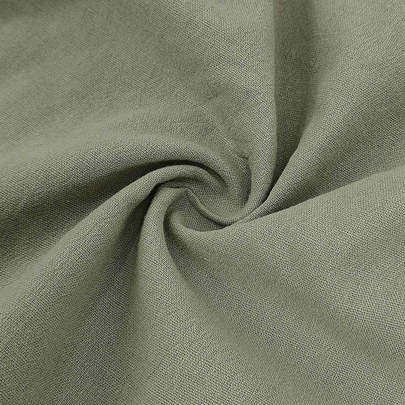 Men’s British Gentleman Style Loose-Fit Linen Polo Shirt Summer Short Sleeve | YHBKCS-20