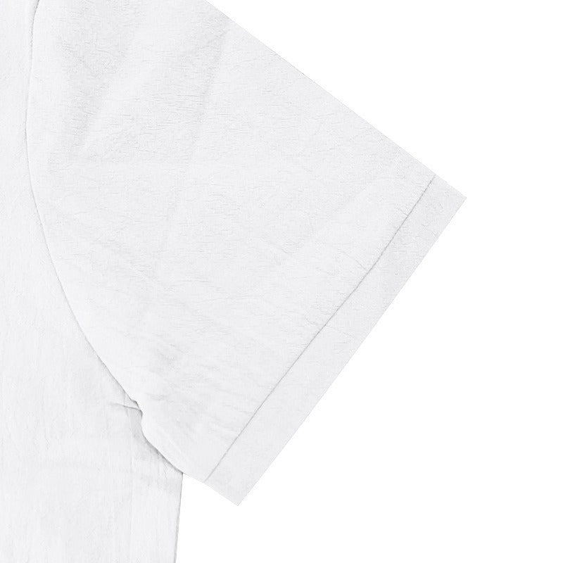 Men’s British Gentleman Style Loose-Fit Linen Polo Shirt Summer Short Sleeve | YHBKCS-20