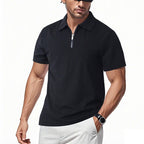 Men's Slim-Fit Stretch Jacquard Polo Shirt – 2025 Spring/Summer Casual Top | YHZH-17