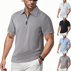 Men's Slim-Fit Stretch Jacquard Polo Shirt – 2025 Spring/Summer Casual Top | YHZH-17