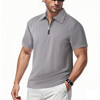Men's Slim-Fit Stretch Jacquard Polo Shirt – 2025 Spring/Summer Casual Top | YHZH-17