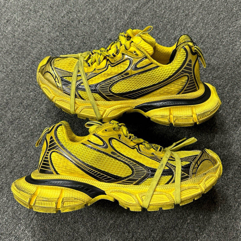 Unisex Paris 3XL Thick-Soled Dad Sneakers Retro Running Shoes Height-Increasing Casual Lace-Up Trainers