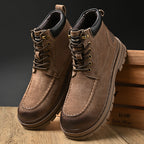 Men's Leather Outdoor Work Shoes Autumn & Winter Casual Martin Boots | 88093
